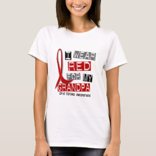 Stroke I WEAR RED FOR MY GRANDPA 37 T-Shirt