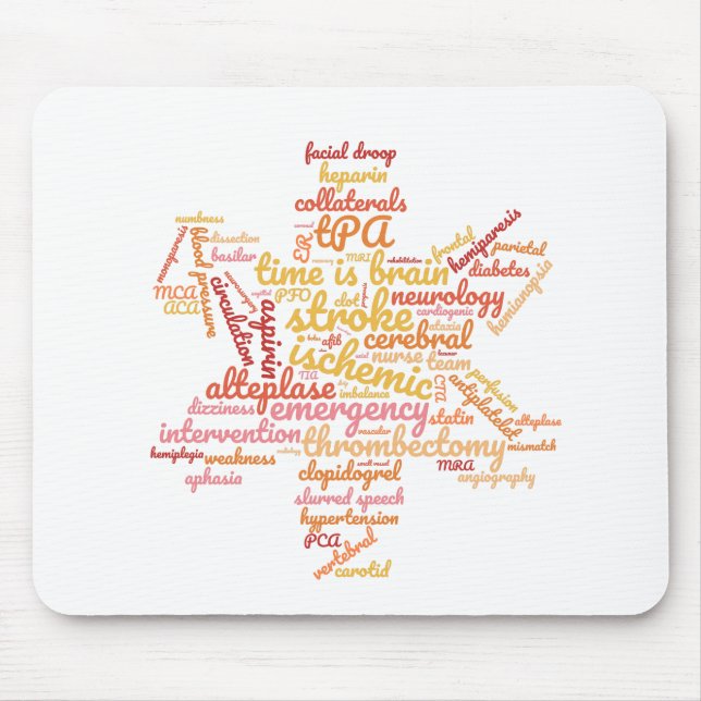 Stroke Ischemic TIA Neuro Nurse Doctor Mouse Mat (Front)