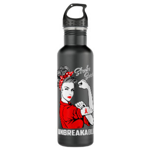 Stroke Survivor Unbreakable  Stroke Awareness Gift 710 Ml Water Bottle