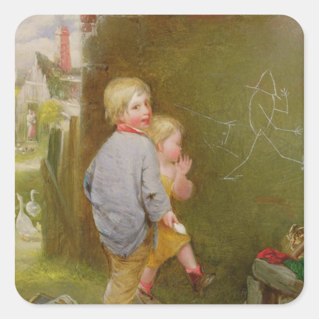 Strokes of Genius Square Sticker (Front)