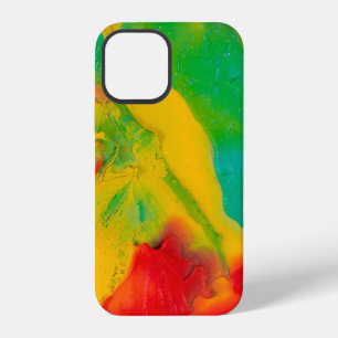 strokes of multi-coloured paint close-upabstract,a iPhone 12 case