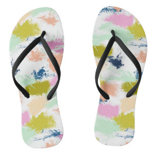 Strokes , paints , oil paint flip flops