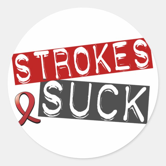 Strokes Suck Classic Round Sticker (Front)