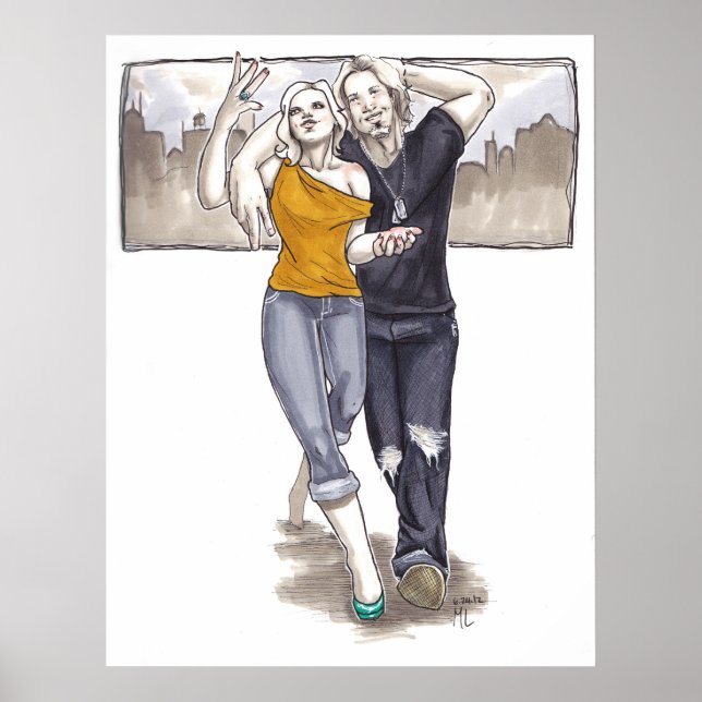 Stroll through the city poster (Front)