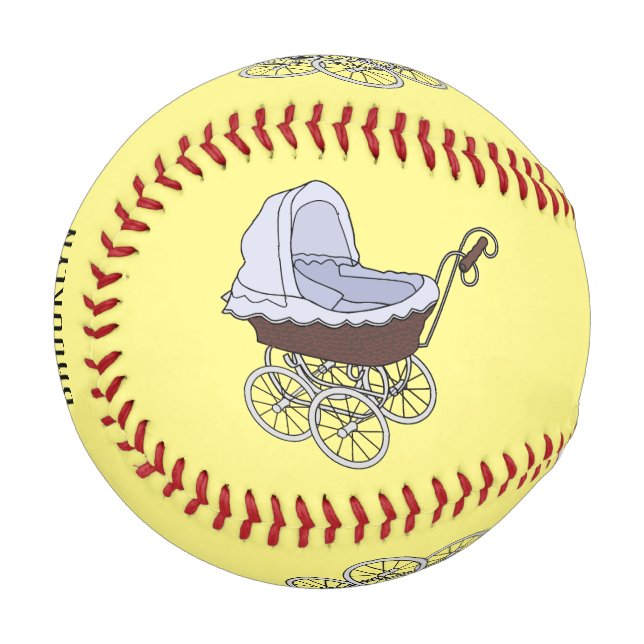 Stroller cartoon illustration  baseball (Front Left)