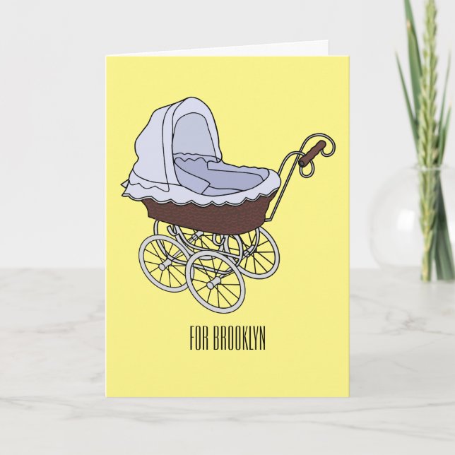 Stroller cartoon illustration  card (Front)