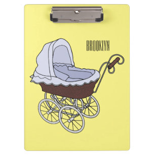 Stroller cartoon illustration clipboard