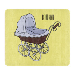 Stroller cartoon illustration cutting board