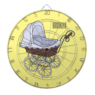 Stroller cartoon illustration  dartboard