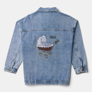 Stroller cartoon illustration  denim jacket