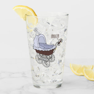 Stroller cartoon illustration glass