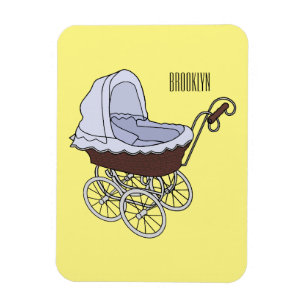 Stroller cartoon illustration  magnet