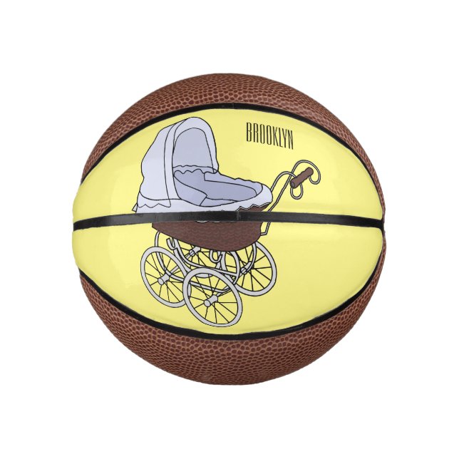 Stroller cartoon illustration  mini basketball (Front)