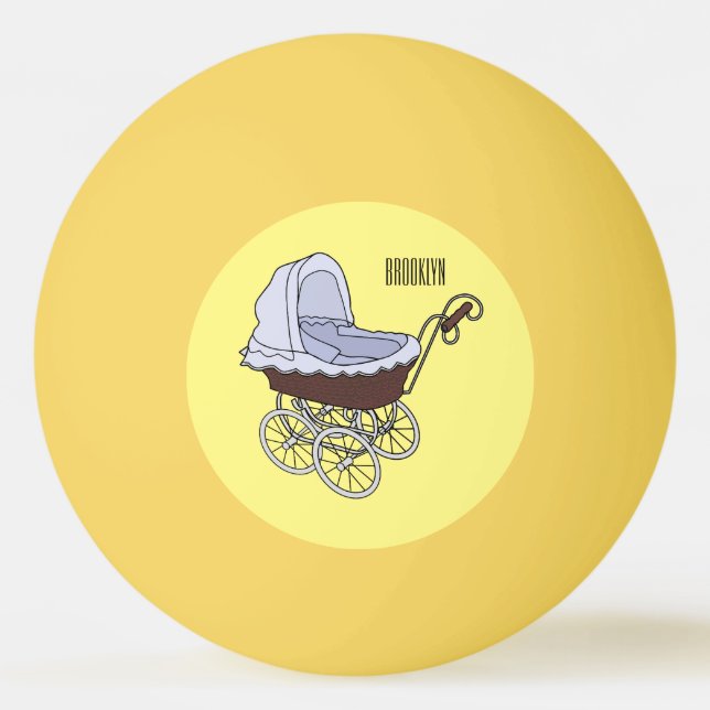 Stroller cartoon illustration  ping pong ball (Front)