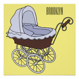 Stroller cartoon illustration  poster