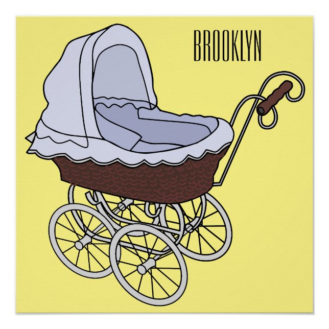 Stroller cartoon illustration  poster (Front)