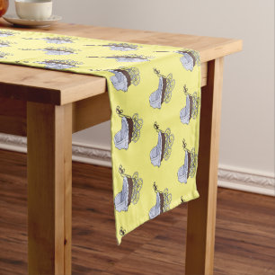 Stroller cartoon illustration  short table runner