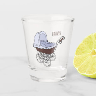 Stroller cartoon illustration shot glass