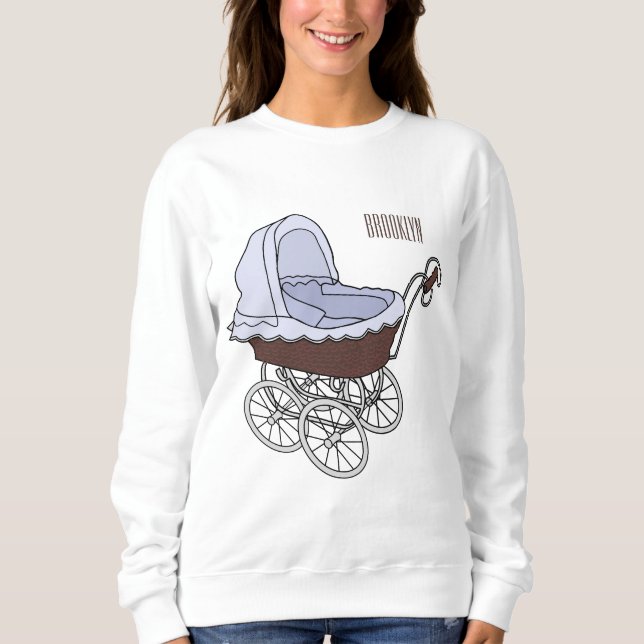 Stroller cartoon illustration  sweatshirt (Front)