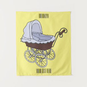 Stroller cartoon illustration  tapestry