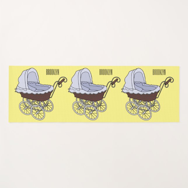 Stroller cartoon illustration  yoga mat (Front (Horizontal))