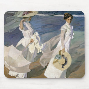 Strolling along the Seashore, 1909 Mouse Mat