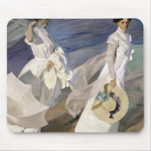 Strolling along the Seashore, 1909 Mouse Mat