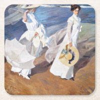 Strolling along the Seashore by Joaquin Sorolla