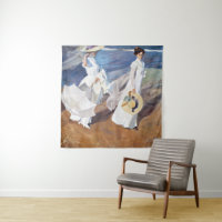 Strolling along the Seashore by Joaquin Sorolla