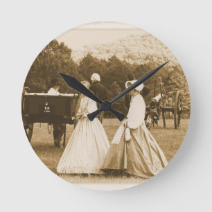 Strolling on the Battlefield Round Clock