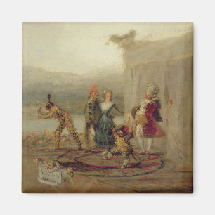 Strolling Players, 1793 (oil on tin plate) Magnet