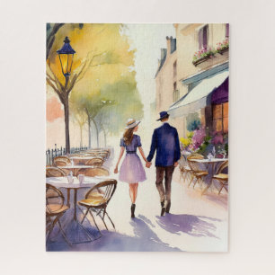 Strolling romantic Couple Jigsaw Puzzle