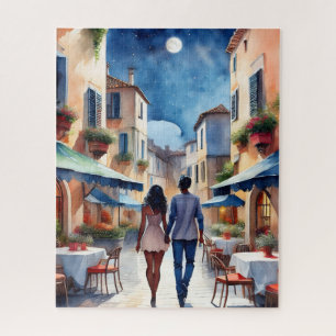 Strolling romantic Couple Jigsaw Puzzle