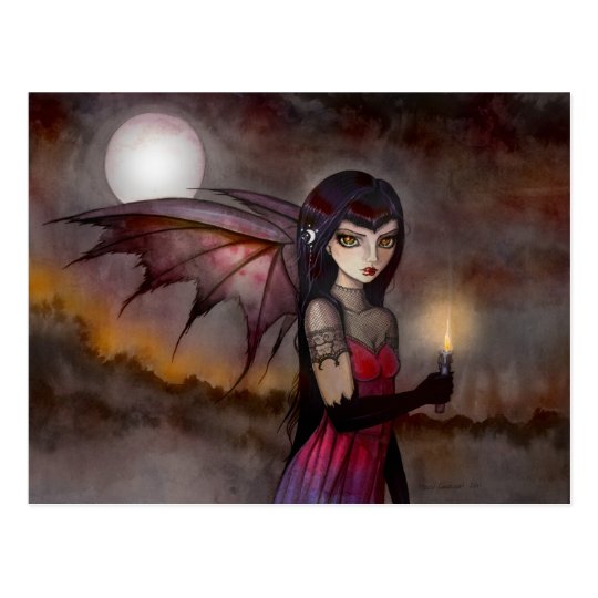 Strolling Victoria Vampire Fairy Postcard