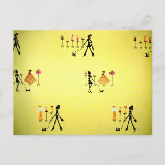 Strolling With the Poochie Postcard