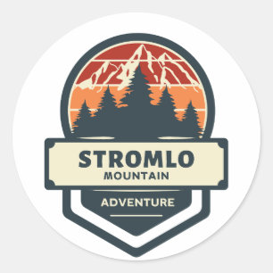 Stromlo mountain peak bike park t-shirt classic round sticker
