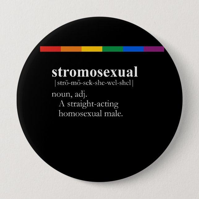 STROMOSEXUAL 10 CM ROUND BADGE (Front)