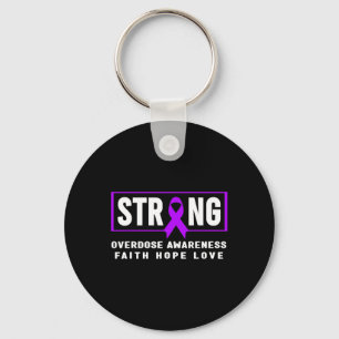 Strong - Addiction Awareness  Key Ring