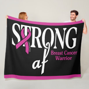 STRONG af....Breast Cancer Fleece Blanket