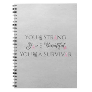 Strong and Beautiful   Breast Cancer Survivor Notebook