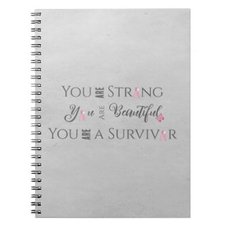 Strong and Beautiful | Breast Cancer Survivor Notebook