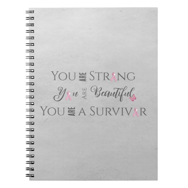 Strong and Beautiful | Breast Cancer Survivor Notebook (Front)