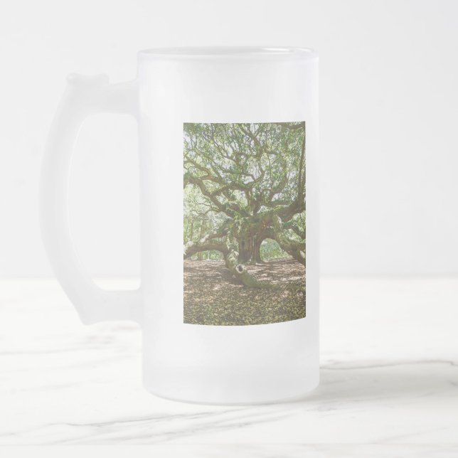 Strong And Bold Frosted Glass Beer Mug (Left)