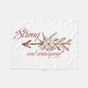 Strong and courageous fleece blanket