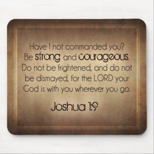 Strong and Courageous Mouse Mat