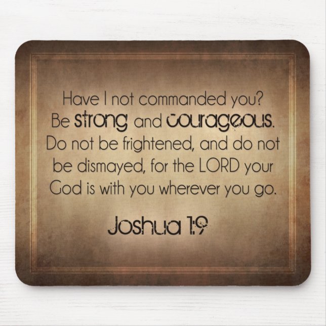 Strong and Courageous Mouse Mat (Front)