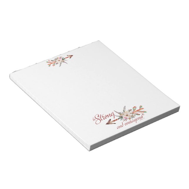 Strong and courageous notepad (Angled)