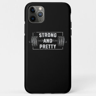 Strong And Pretty Funny Gym Quotes Tank Top iPhone 11 Pro Max Case