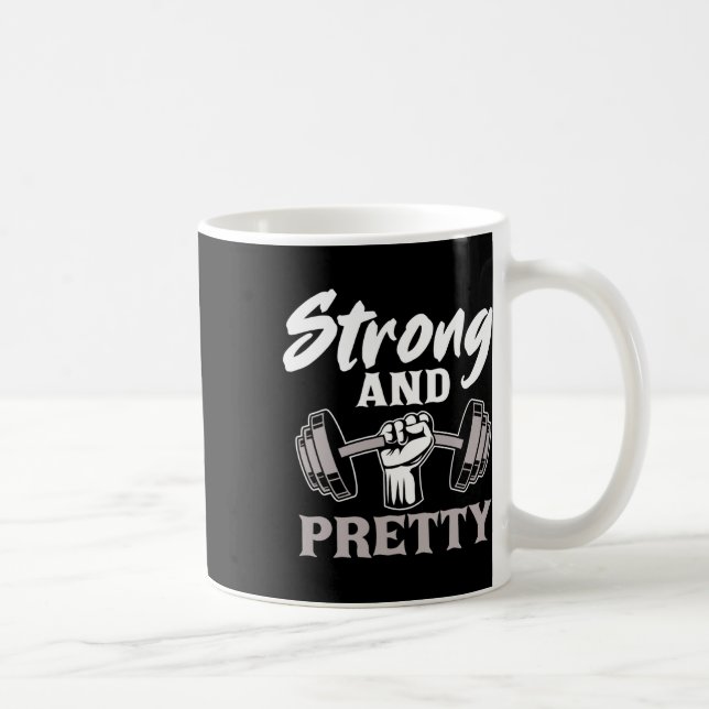 Strong And Pretty Gym Fitness Sport Bodybuilding  Coffee Mug (Right)