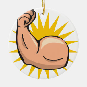 Strong Arm Flex Ceramic Tree Decoration